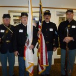 (L-R) Color Guard members Charles Ford, Jack Alcione, Jim Monteton, and Mike Meals