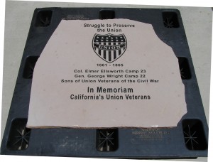 Union Marker placed on monument in Fresno